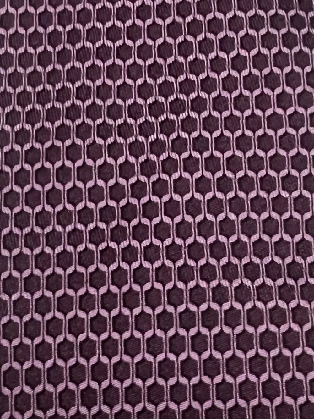 GUCCI Authentic 100% Silk Luxury Designer Necktie Purple Geometric Hand Sewn Tie